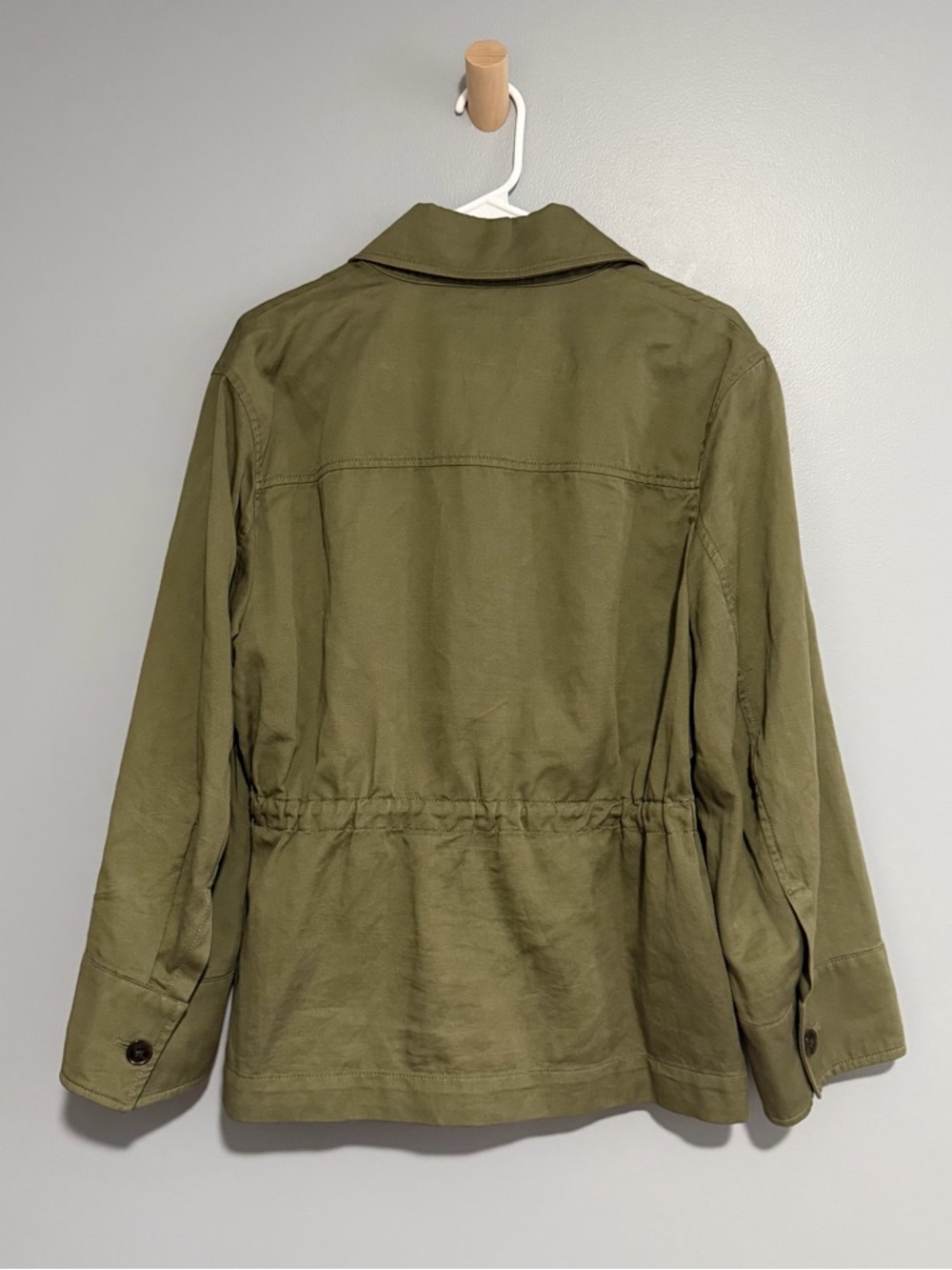 Banana Republic Lucia Cotton Linen Jacket in Desert Thyme Green Size Small - Picture 9 of 14